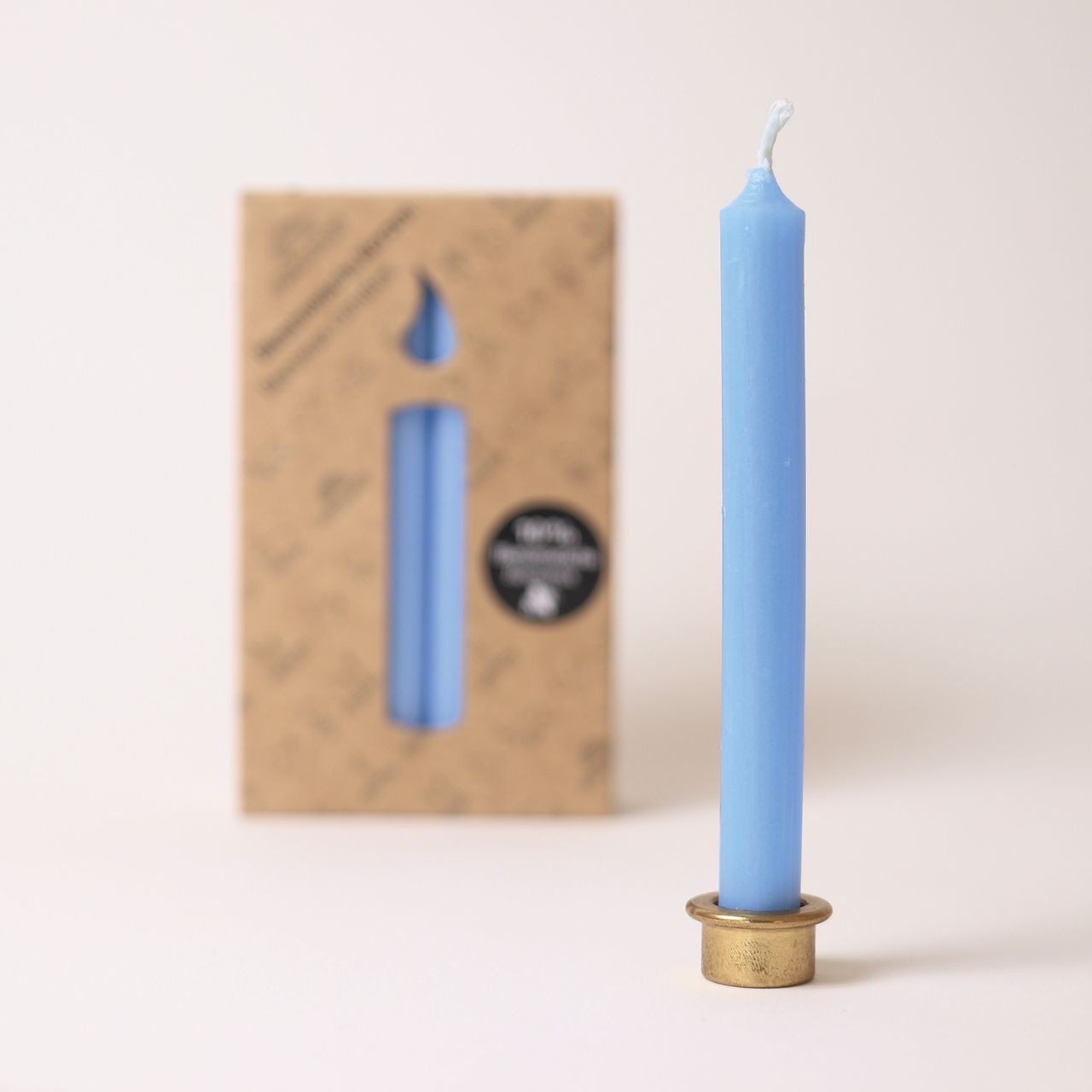 Grimm's Candles 10% Beeswax, Light Blue