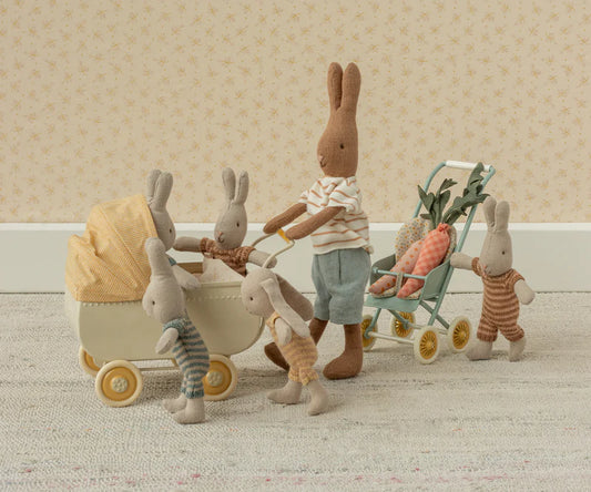 *SPECIAL ORDER* Maileg Micro Pram, Yellow (Teddy/Rabbit Size)