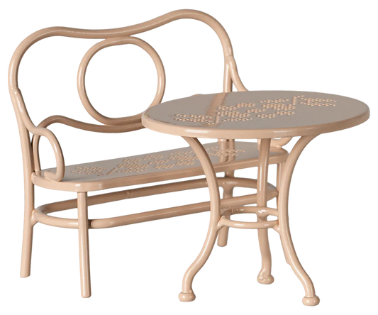 Maileg Café set, Mouse, Big - Pale pink