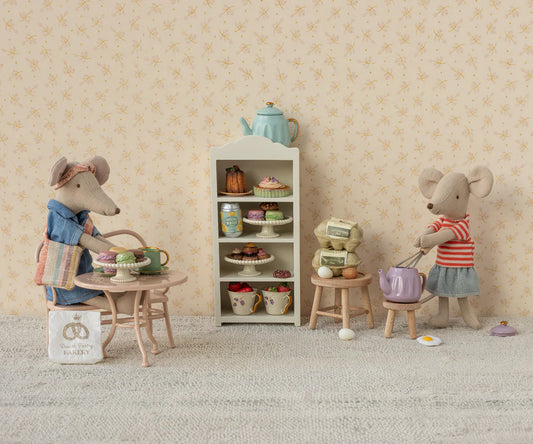 Maileg Café set, Mouse, Big - Pale pink