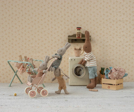 *SPECIAL ORDER* Maileg Stroller, Micro - Powder (Bunny/Rabbit Size)