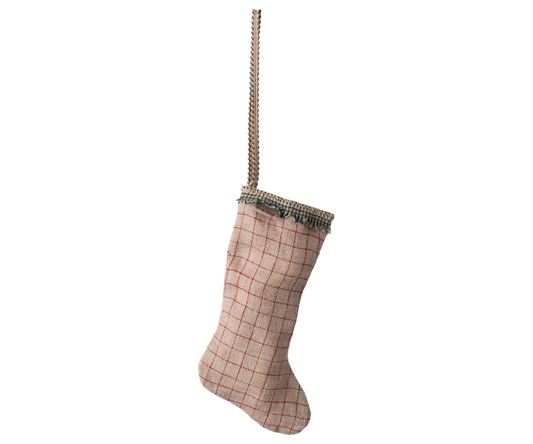 Maileg Stocking ornament, Checker - Sand