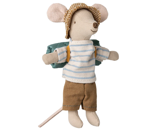 Maileg Hiker mouse, Big brother - Stripes