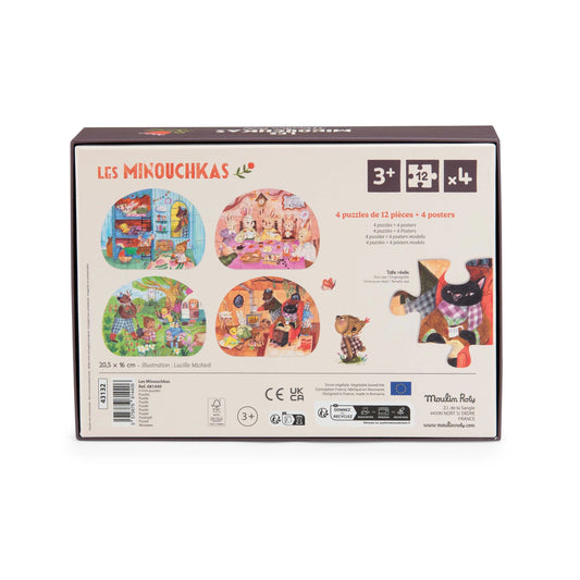 Les Minouchkas - A Perfect Day | 4 Mini Puzzles