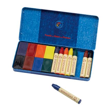 Stockmar wax crayons mix | 8 block & 8 sticks