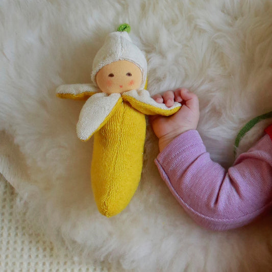 Nanchen Organic Terry Cloth Banana Rattle