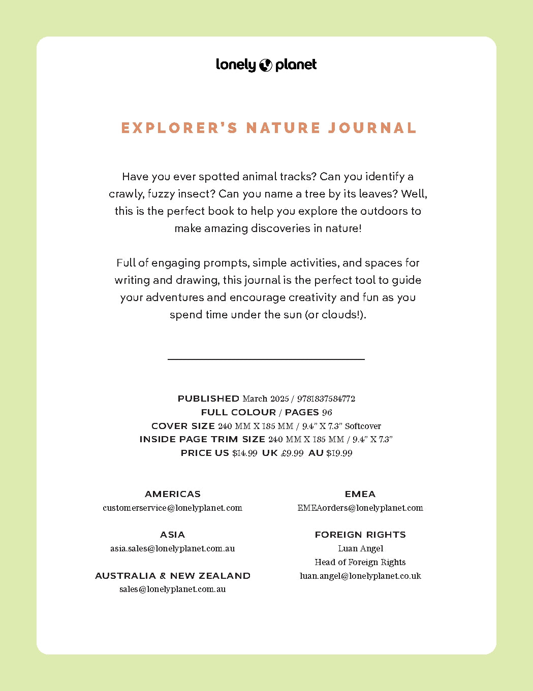 Explorer's Nature Journal | Activity Book