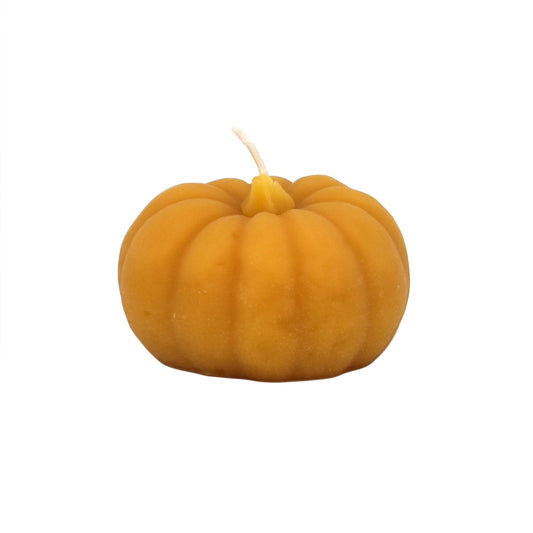Honey Candles Small Natural Beeswax Pumpkin Candle