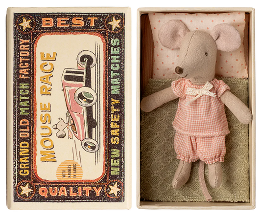 Maileg Little sister mouse in matchbox
