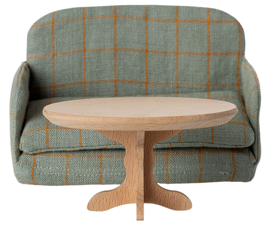 Maileg Oval coffee table, Mouse - Nature