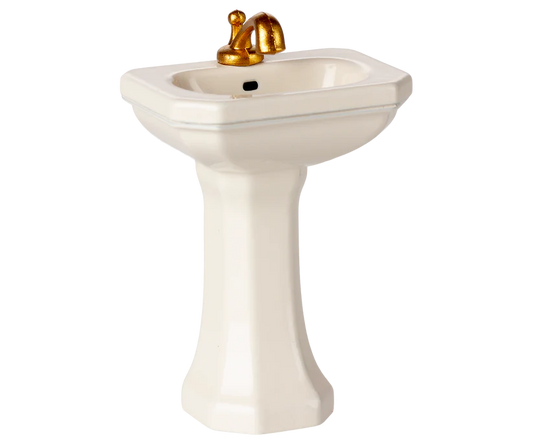 Maileg Bathroom sink, Mouse - Off white