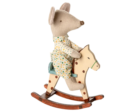 Maileg Rocking horse, Mouse - Spotted