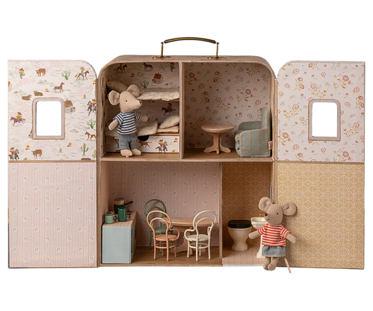 Maileg SuitCasa, Little sister and brother mouse (unfurnished)