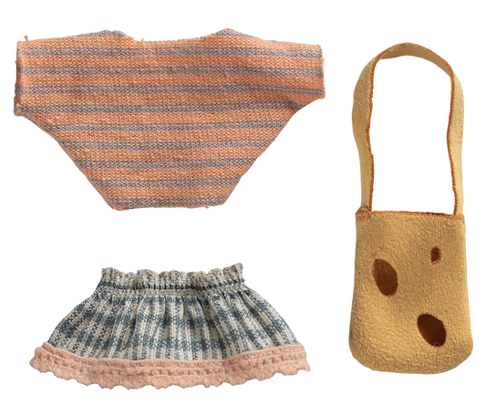 Maileg Clothes and bag, Little sister mouse