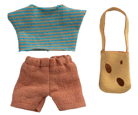 Maileg Clothes and bag, Little brother mouse