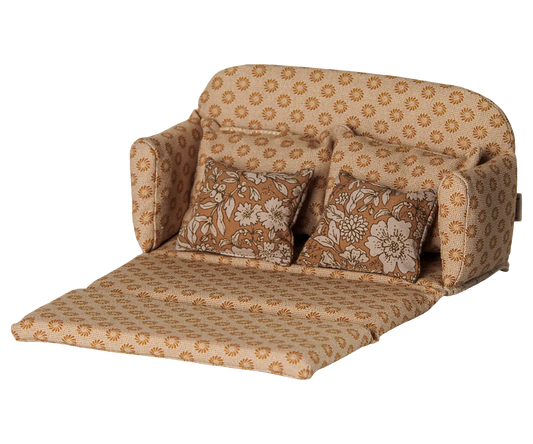 Maileg Sofa bed, Large - Ocher (Mouse)