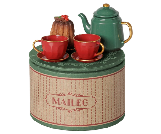 Maileg Christmas Tea Party, Red & Green (Mouse)