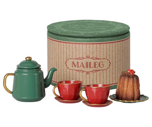 Maileg Christmas Tea Party, Red & Green (Mouse)
