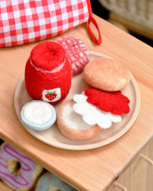 Felt Strawberry Jam and Scones Set