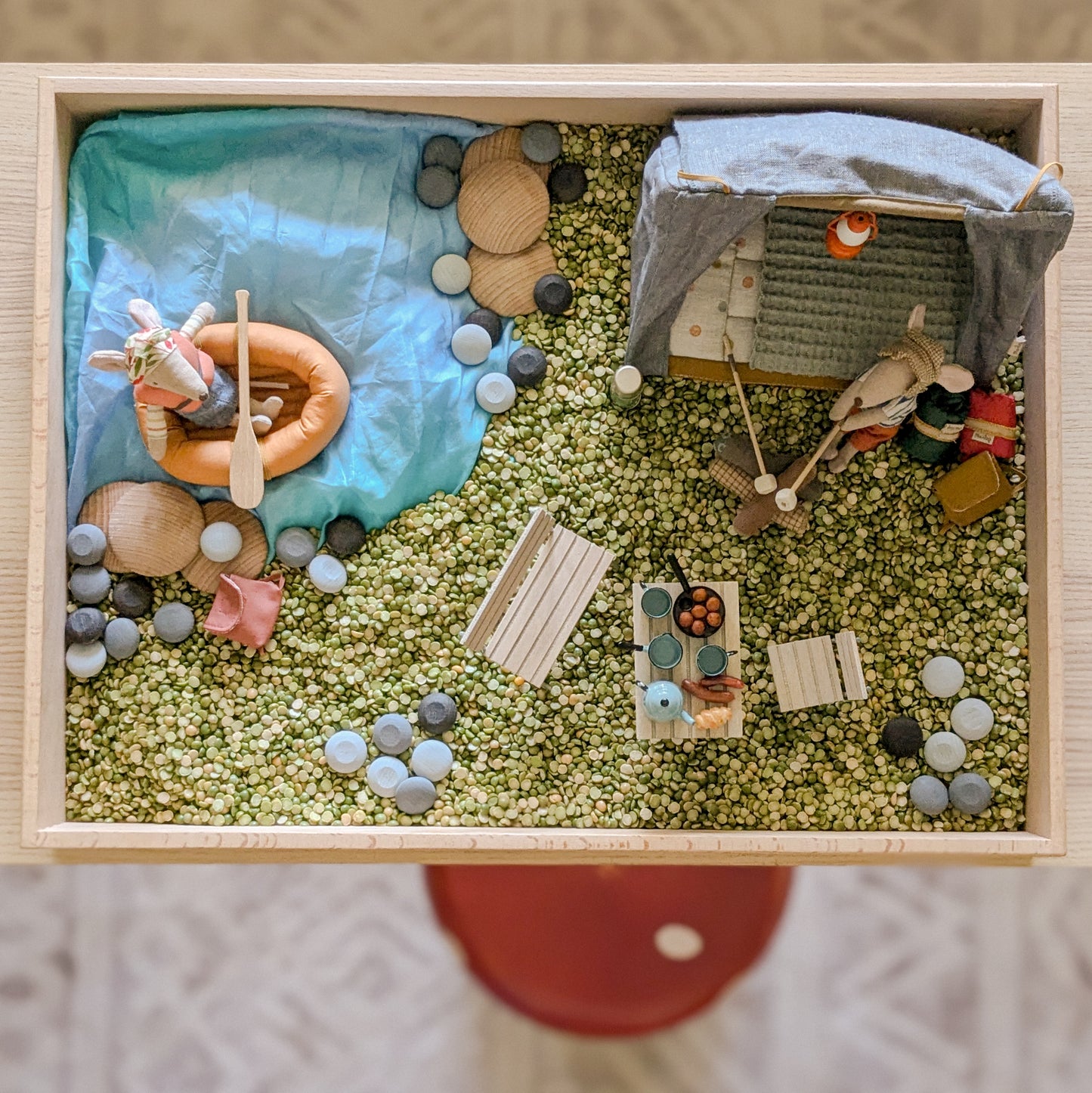 Grapat Wood Natural Free Play Box | Sensory Bin
