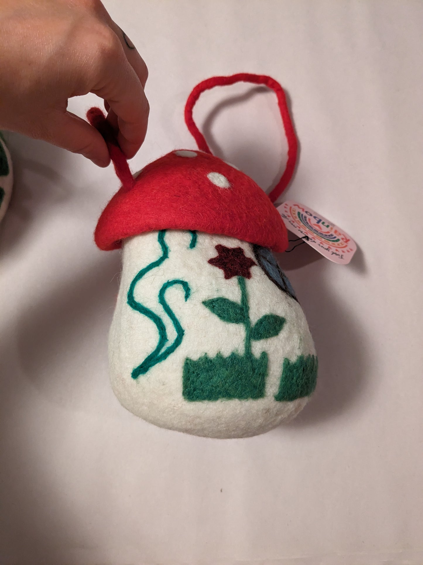 Tara Treasures Felt Mushroom Toadstool Bag
