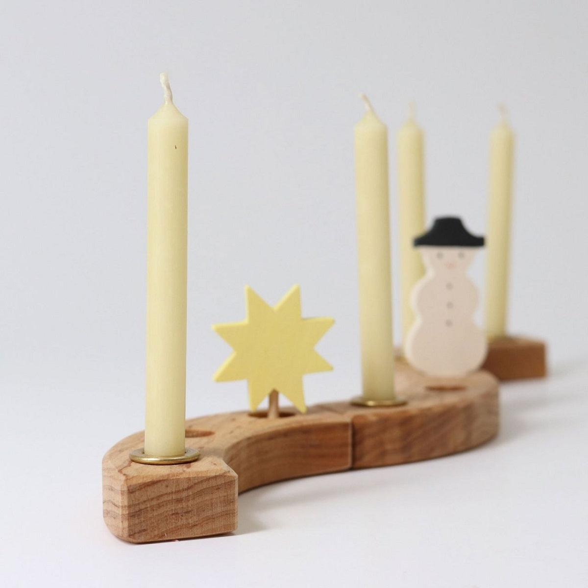 Grimm's Candles 100% Beeswax, Cream