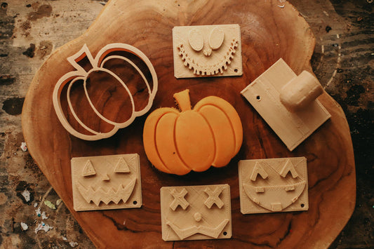 Halloween Jack-o'-lantern Eco Stamp™ Play Bundle (with handle)