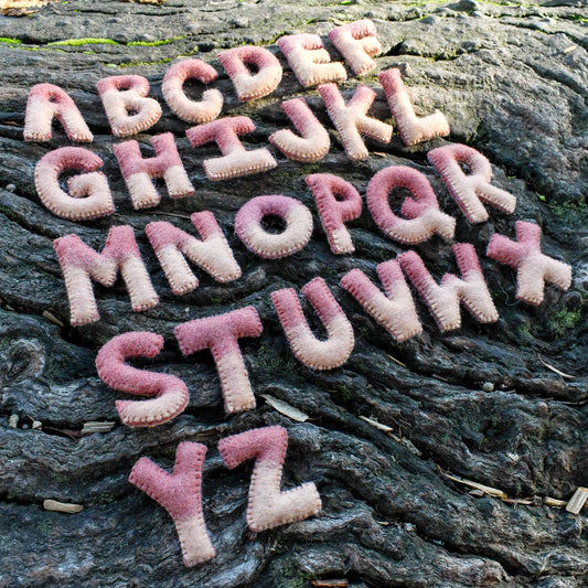 Felt Alphabet | Uppercase Letters - Brown Tones