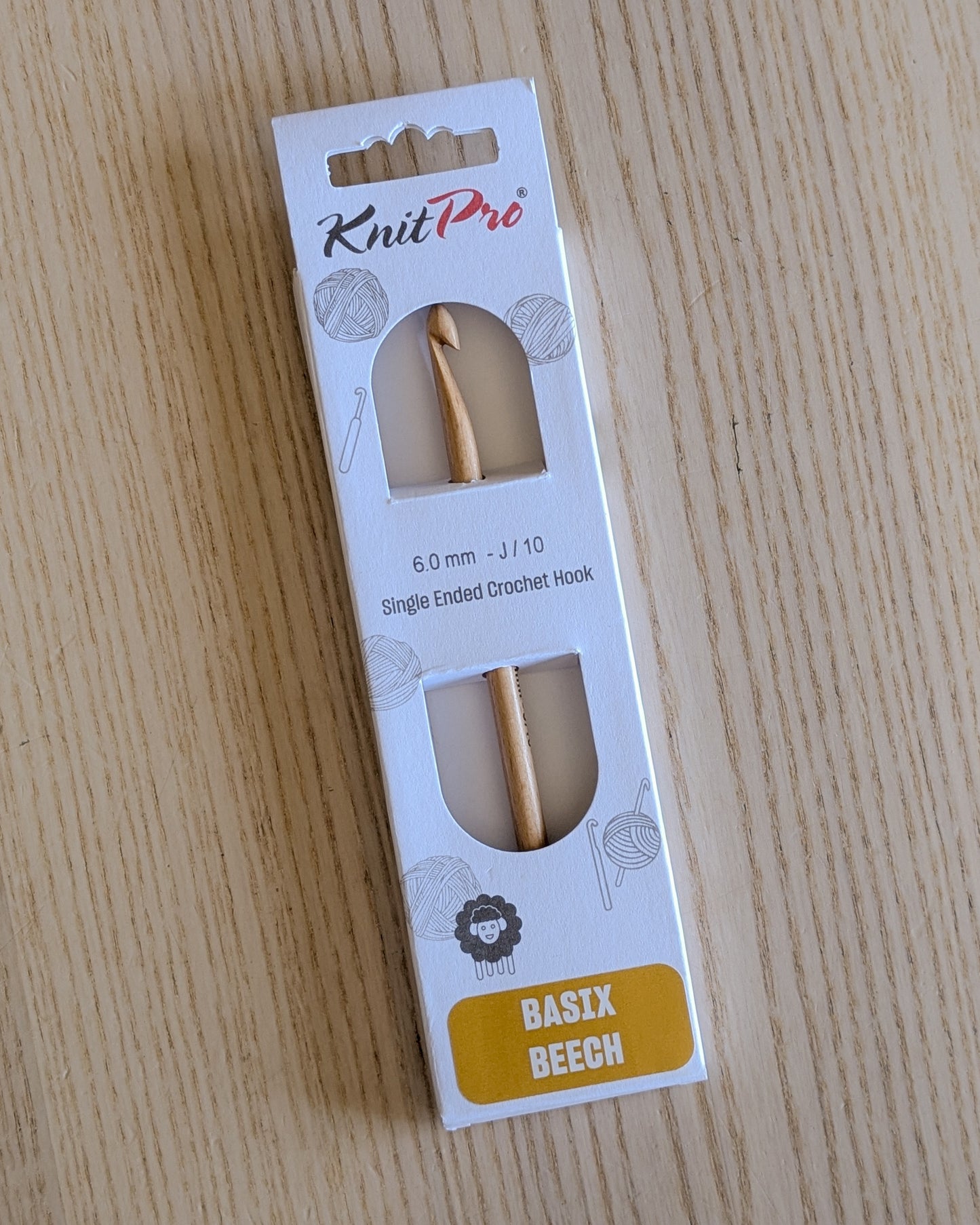 Birch Crochet Hook - 6mm (US J)