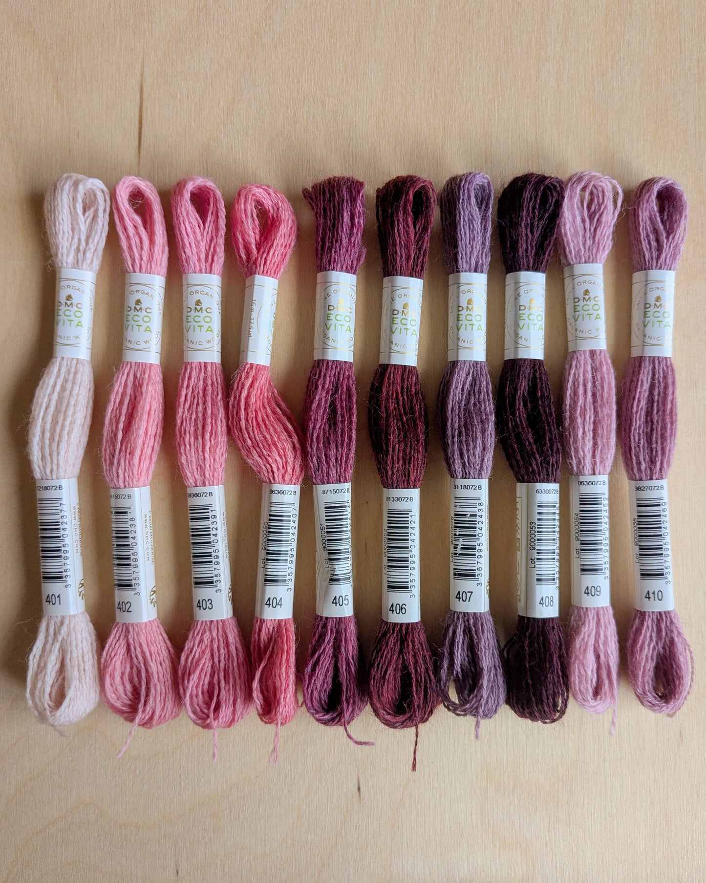 Eco Vita Naturally Dyed Organic Wool Embroidery Thread