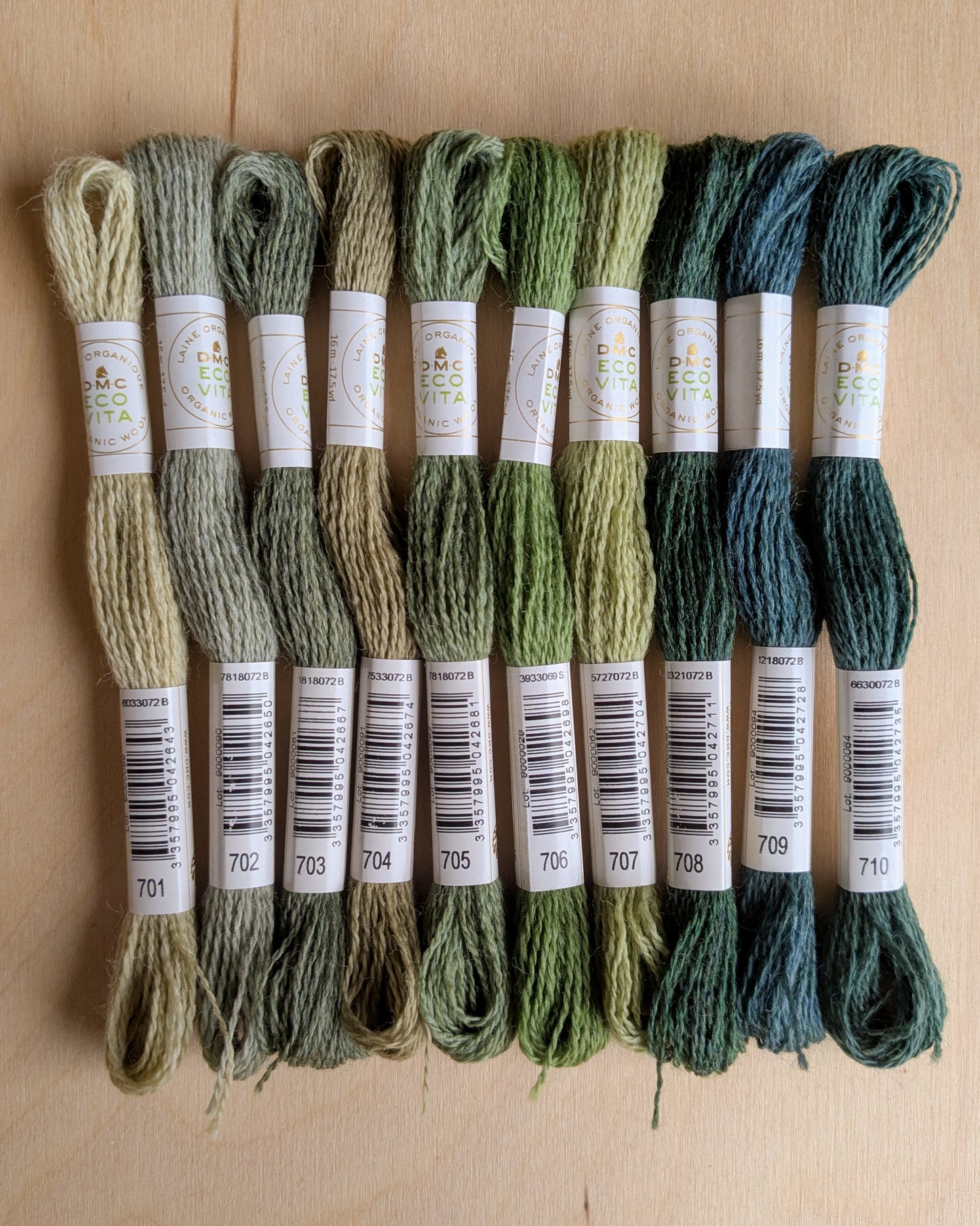 Eco Vita Naturally Dyed Organic Wool Embroidery Thread