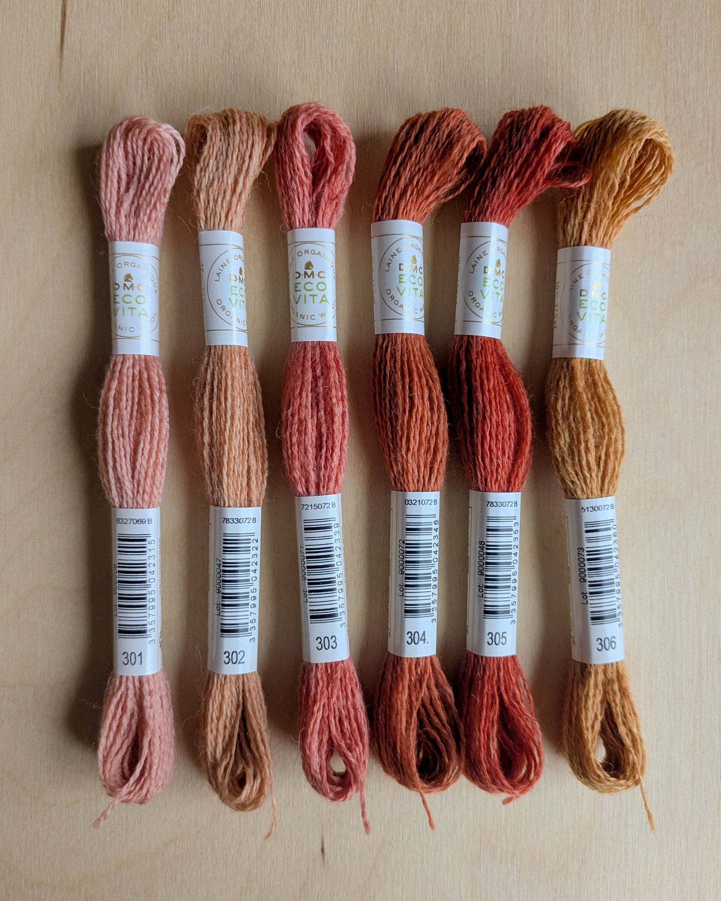 Eco Vita Naturally Dyed Organic Wool Embroidery Thread