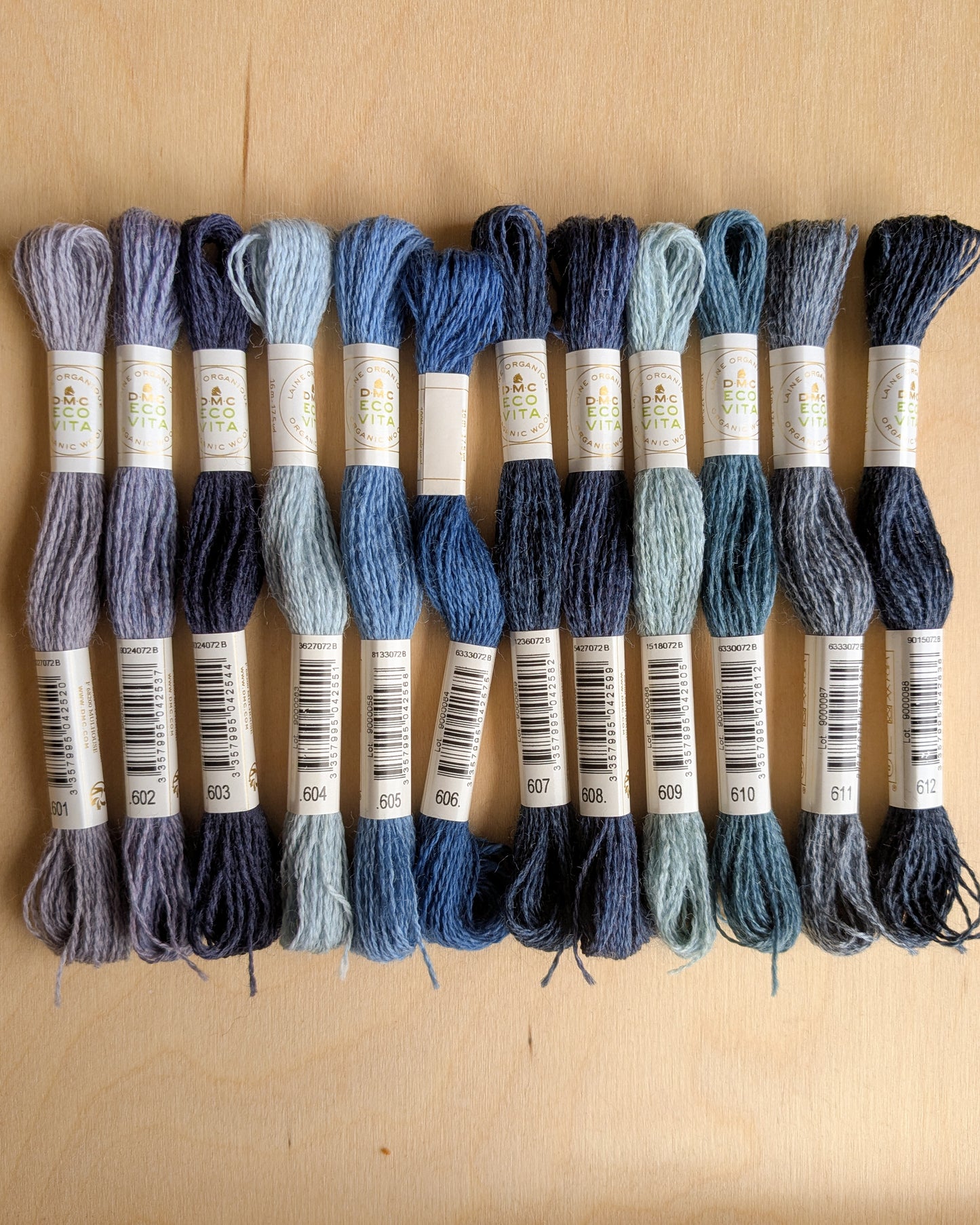Eco Vita Naturally Dyed Organic Wool Embroidery Thread