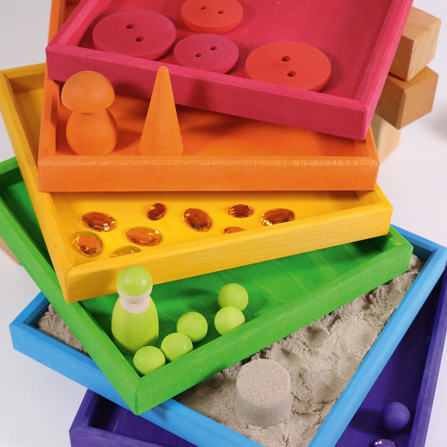 Grimm's Frames, Wooden Rainbow Set (6pcs)