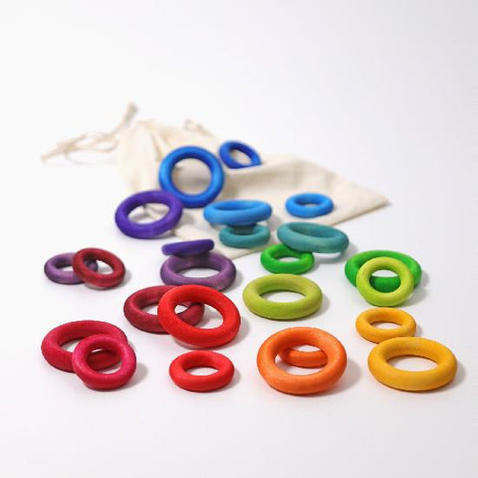 Grimm's Building Rings, Rainbow 24 pcs
