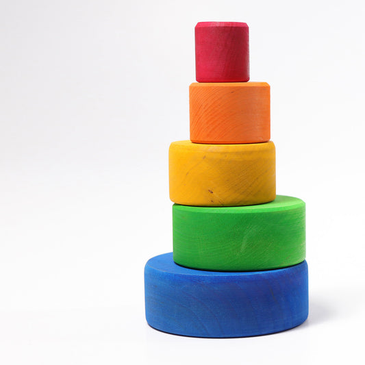 Grimm's Stacking Bowls, multi-colour Outside Blue