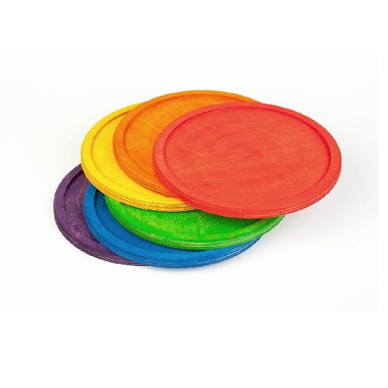 Grapat Wood Coloured Trays 6 pcs