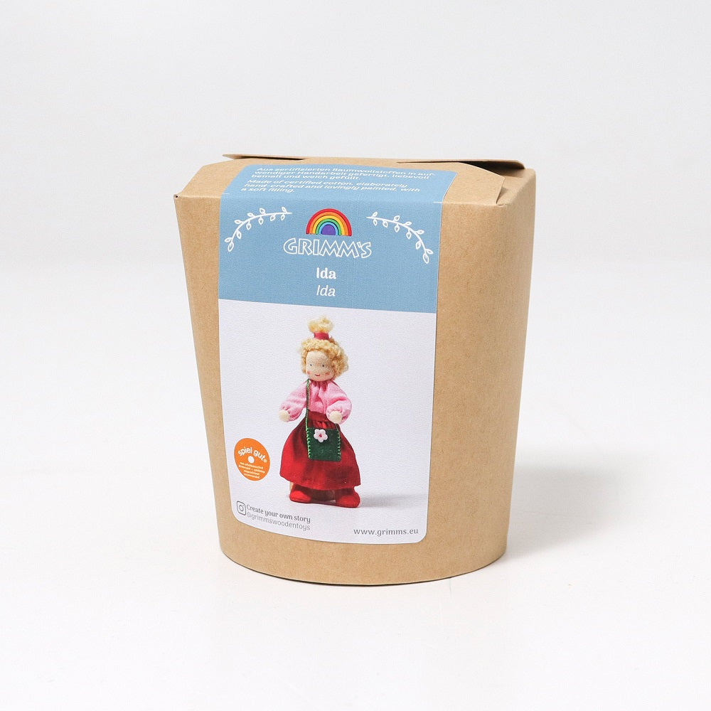 Grimm's Doll - Lime Dress Child (Dollhouse Size)