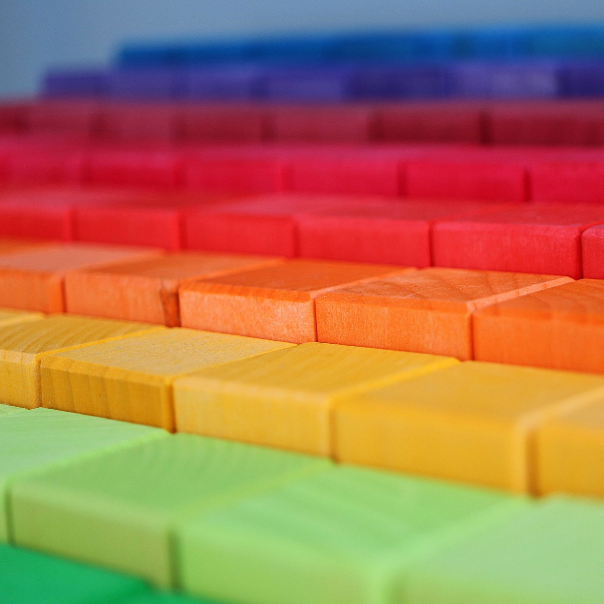 Grimm's Building Stepped Counting Blocks, 4cm thick 4 x 4 cm