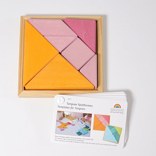 Grimm's Learning - Tangram, Orange-Pink incl. Templates