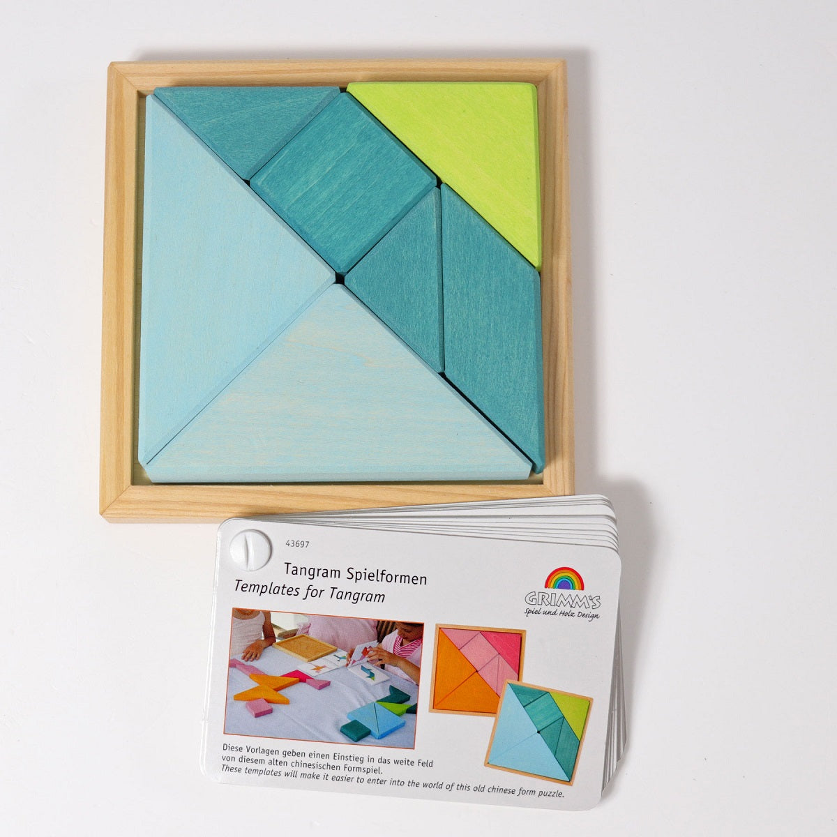 Grimm's Learning - Tangram, Blue-Green incl. Templates
