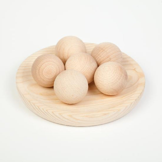 Grapat Wood Natural Balls 4.5cm 6 pcs (PLATE NOT INCLUDED)
