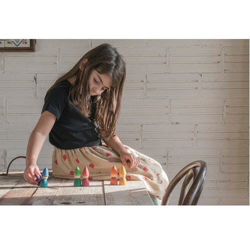 Grapat Wood Rainbow Tomtens 6 pcs