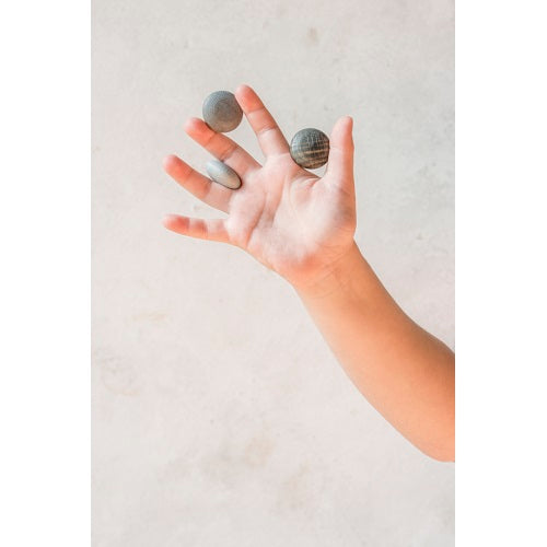 Grapat Wood Mandala Stones 36 pcs (Greys)