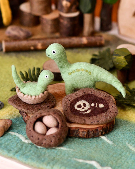 Tara Treasures Felt Life Stages of a Dinosaur