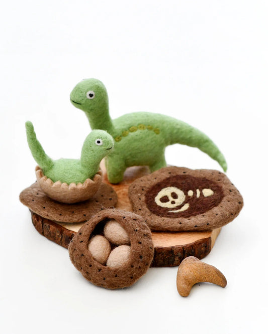 Tara Treasures Felt Life Stages of a Dinosaur