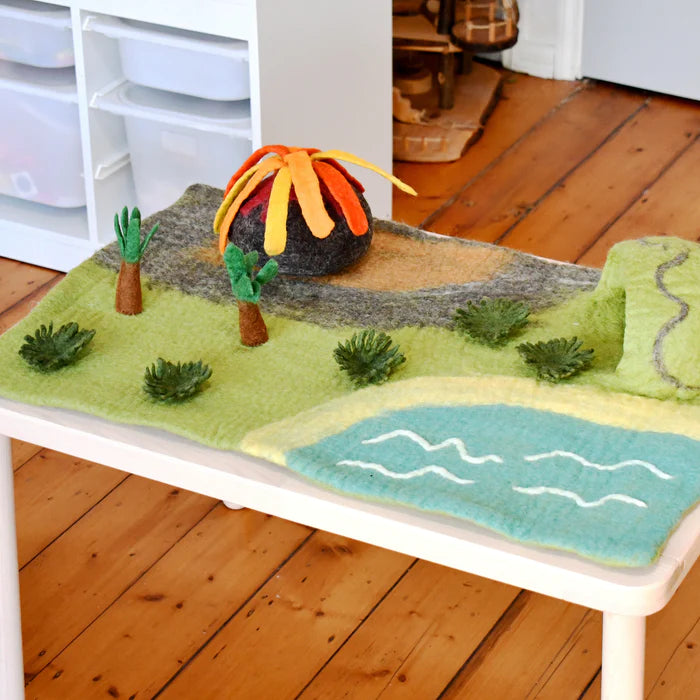 *PRESALE* Large Dinosaur Land with Volcano Play Mat Playscape