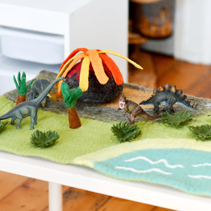 *PRESALE* Large Dinosaur Land with Volcano Play Mat Playscape