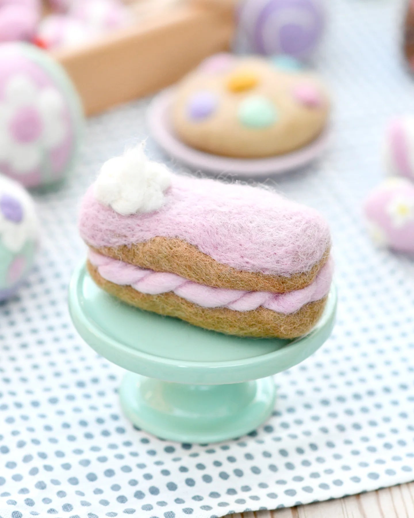 Felt Strawberry Eclair