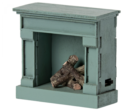 Maileg Fireplace - Vintage Blue